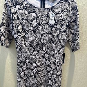 Express snake print ruffle hem dress new sz 8